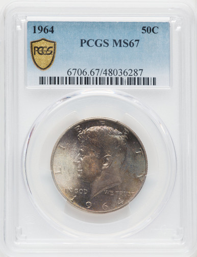 1964 50C Kennedy Half Dollar PCGS MS67 - LCR Coin