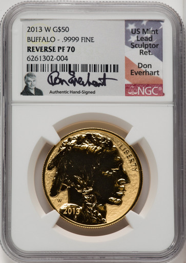 期間限定特別価格　周大福　超レアゴールド999.9 金馬 2013-W 1 oz Gold Buffalo Reverse Proof NGC PF70 Everhart | LCR Coin