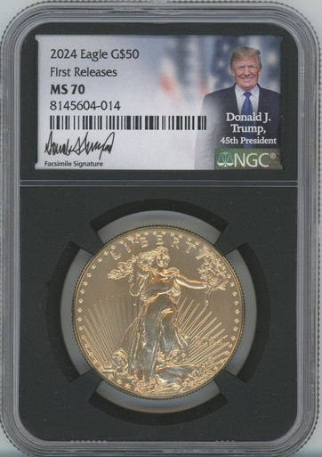 2024 1 oz American Gold Eagle First Releases NGC MS70 Trump | LCR Coin