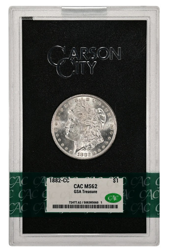 1882-CC $1 GSA Treasure Hoard Morgan Dollar CAC MS62 | LCR Coin