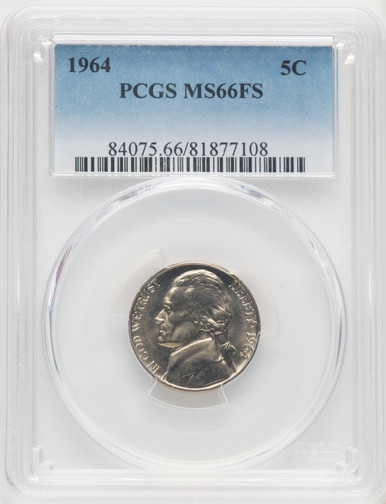 1964 5C FS Jefferson Nickel PCGS MS66 - LCR Coin