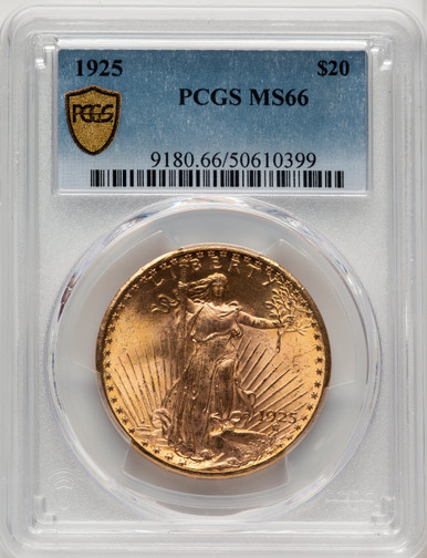 1925 $20 Saint-Gaudens Double Eagle PCGS MS66 (771337040). Third Image