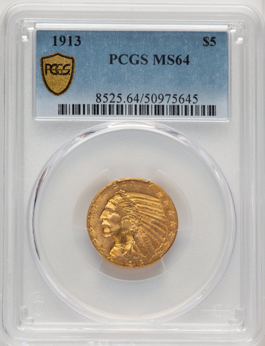 1913 $5 Indian Half Eagle PCGS MS64 (771479009). Third Image