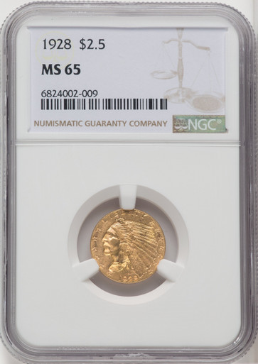 1928 $2.50 Indian Quarter Eagle NGC MS65 (765974017). Third Image