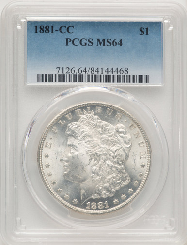 1881-CC Morgan Dollar PCGS MS64 (775821076). Third Image