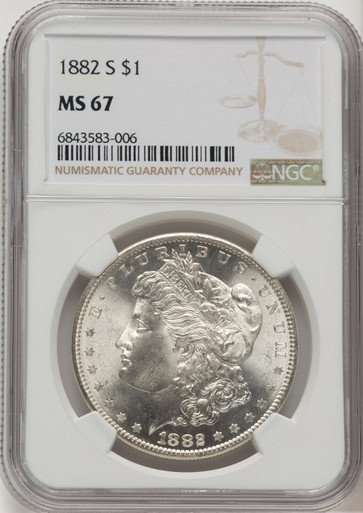 1882-S Morgan Dollar NGC MS67 (777065408) - LCR Coin