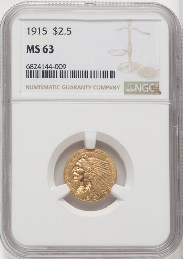 1915 $2.50 Indian Quarter Eagle NGC MS63 (767242005). Third Image
