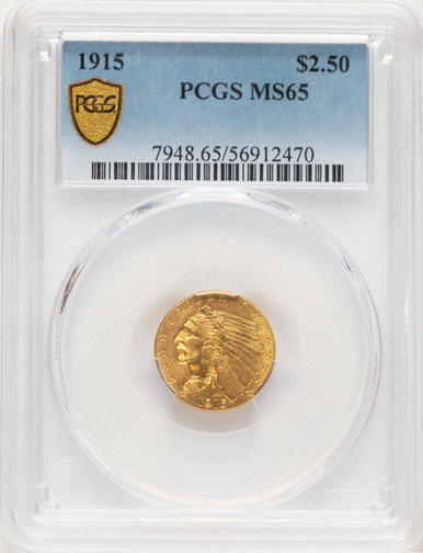 1915 $2.50 Blue Gradient Indian Quarter Eagle PCGS MS65. Third Image