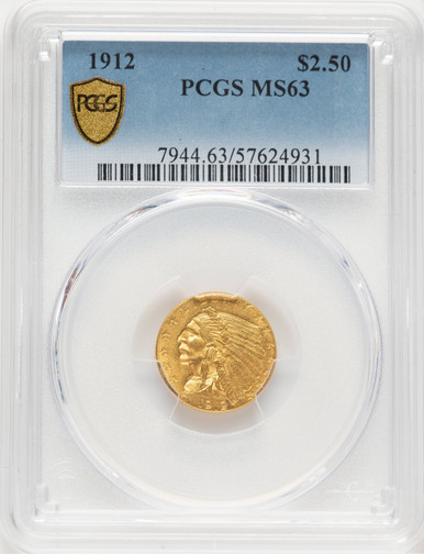 1912 $2.50 Indian Quarter Eagle PCGS MS63 (777398021). Third Image
