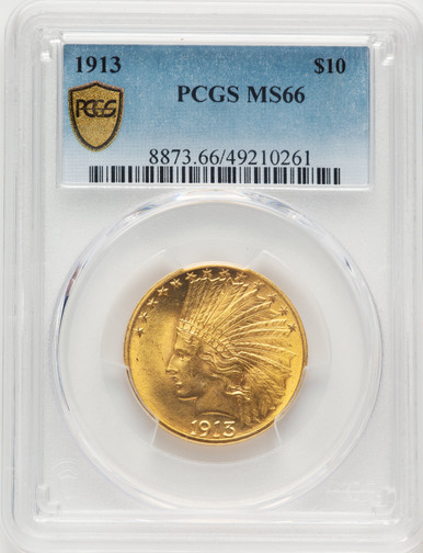 1913 $10 Indian Eagle PCGS MS66. Third Image