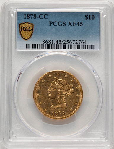 1878-CC $10 Liberty Eagle PCGS XF45. Third Image