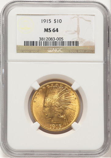 1915 $10 Indian Eagle NGC MS64 (778990002). Third Image