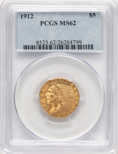 1912 $5 Indian Half Eagle PCGS MS62 (779143029). Third Image