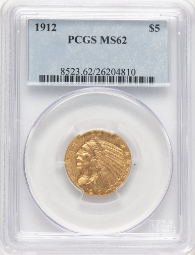1912 $5 Indian Half Eagle PCGS MS62 (779143031). Third Image