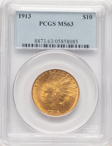1913 $10 Indian Eagle PCGS MS63 (779247058). Third Image