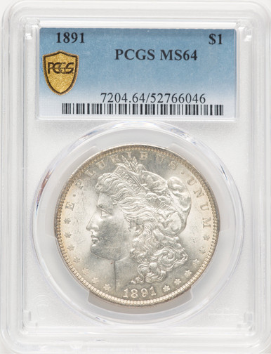 1891 Morgan Dollar PCGS MS64 (778971010). Third Image