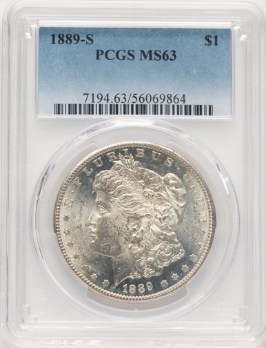 1889-S Morgan Dollar PCGS MS63 (779070019). Third Image