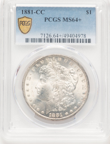 1881-CC Morgan Dollar PCGS MS64+. Third image.