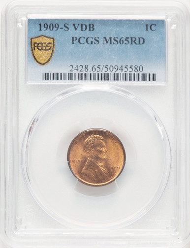 1909-S 1C VDB RD Lincoln Cent PCGS MS65 (771368002). Third image.
