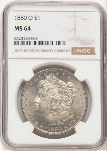 1880-O Morgan Dollar NGC MS64 (520369039). Third Image