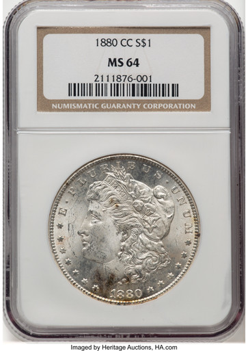 1880-CC Morgan Dollar NGC MS64. Third Image