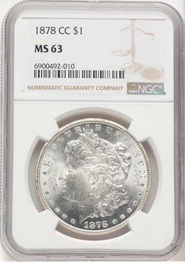 1878-CC Morgan Dollar NGC MS63 (507436010). Third Image