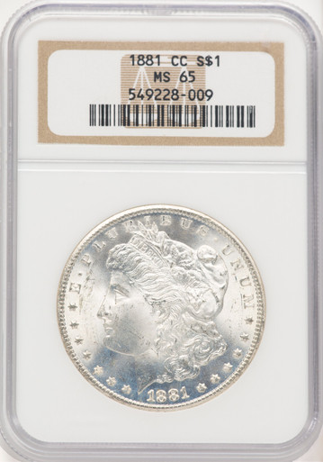 1881-CC Morgan Dollar NGC MS65 (779276010). Third Image
