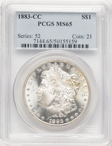 1883-CC Morgan Dollar PCGS MS65 (778740002). Third image.