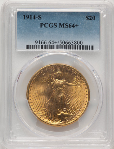 1914-S $20 Saint-Gaudens Double Eagle PCGS MS64+ (521120037). Third image.