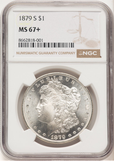 1879-S Morgan Dollar NGC MS67+ (778970003). Third Image