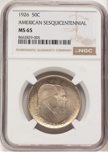 1926 50C Sesquicentennial Commemorative Silver NGC MS65 (521416027). Third Image