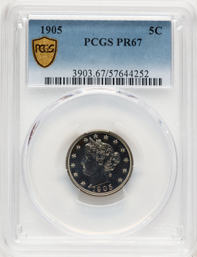 1905 5C Proof Liberty Nickel PCGS PR67. Fourth image.