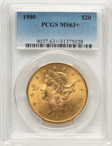 1900 $20 Liberty Double Eagle PCGS MS63+ (776498017). Third Image