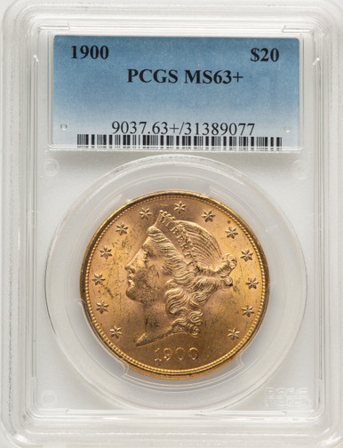 1900 $20 Liberty Double Eagle PCGS MS63+ (776498020). Third Image