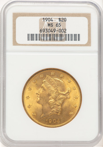 1904 $20 Liberty Liberty Double Eagle NGC MS65 (507455001). Third Image
