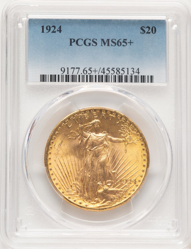 1924 $20 Saint Saint-Gaudens Double Eagle PCGS MS65+ (521389025). Third Image