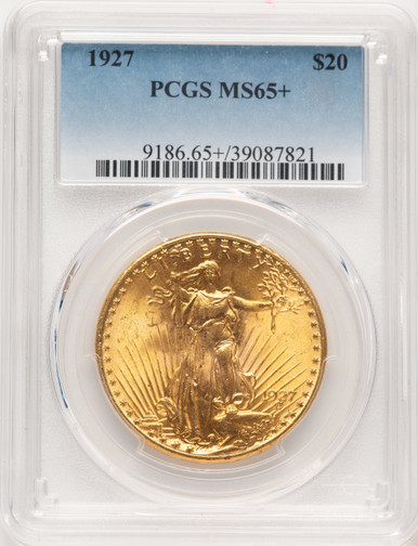 1927 $20 Saint-Gaudens Double Eagle PCGS MS65+ (521389027). Third Image