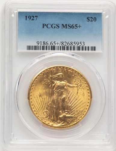 1927 $20 Saint-Gaudens Double Eagle PCGS MS65+ (775856008). Third Image