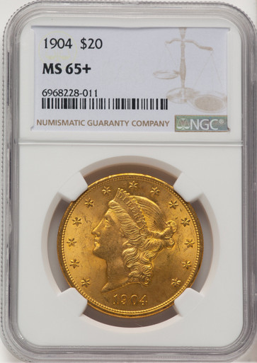 1904 $20 Liberty Liberty Double Eagle NGC MS65+ (778184001). Third Image
