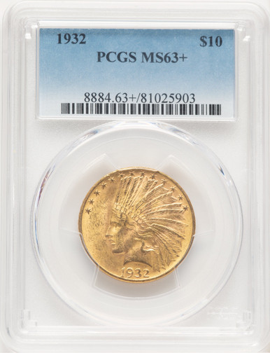 1932 $10 Indian Eagle PCGS MS63+. Third Image