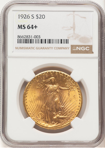1926-S $20 Saint-Gaudens Double Eagle NGC MS64+ (778971027). Fourth image.