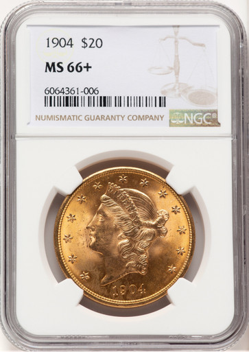 1904 $20 Liberty Liberty Double Eagle NGC MS66+. Third Image
