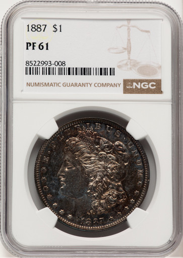 1887 Proof Morgan Dollar NGC PR61. Third image.