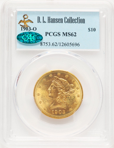 1903-O $10 CAC Liberty Eagle PCGS MS62. Third Image