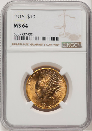 1915 $10 Indian Eagle NGC MS64 (521316041). Third Image