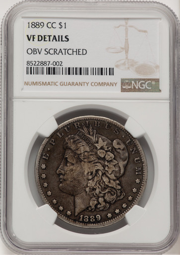 1889-CC Morgan Dollar Details NGC VF20 (507041068). Third Image