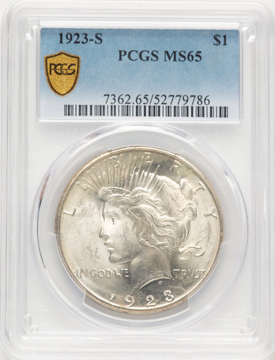 1923-S Peace Dollar PCGS MS65 (507435004). Third Image