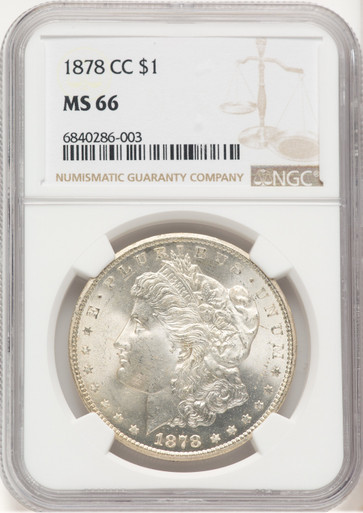 1878-CC Morgan Dollar NGC MS66 (507439012). Third Image