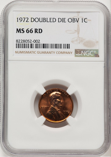 1972 1C Doubled Die Obverse RD Lincoln Cent NGC MS66 (507450006). Third Image