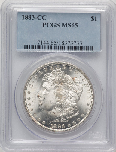 1883-CC Morgan Dollar PCGS MS65 (777410141). Third Image